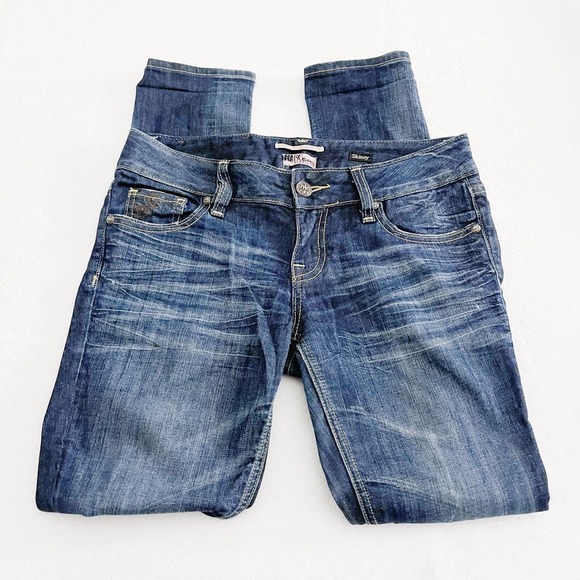 Rerock Express Skinny Jeans Dark Wash Denim Jeans SZ27 / 4 - Picture 4 of 7